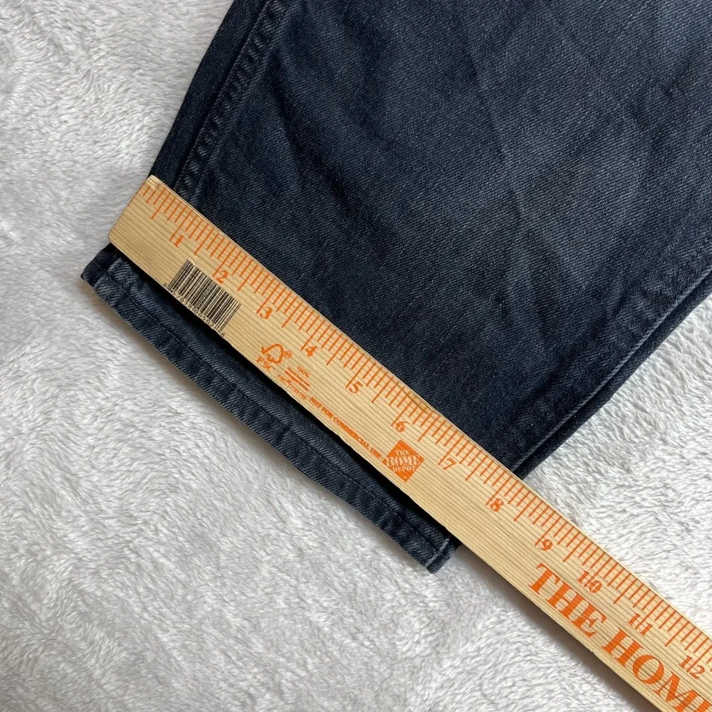 Levi's 541‎ Jeans Men's Black Denim Stretch Relaxed Straight Zip Fly - 37x29